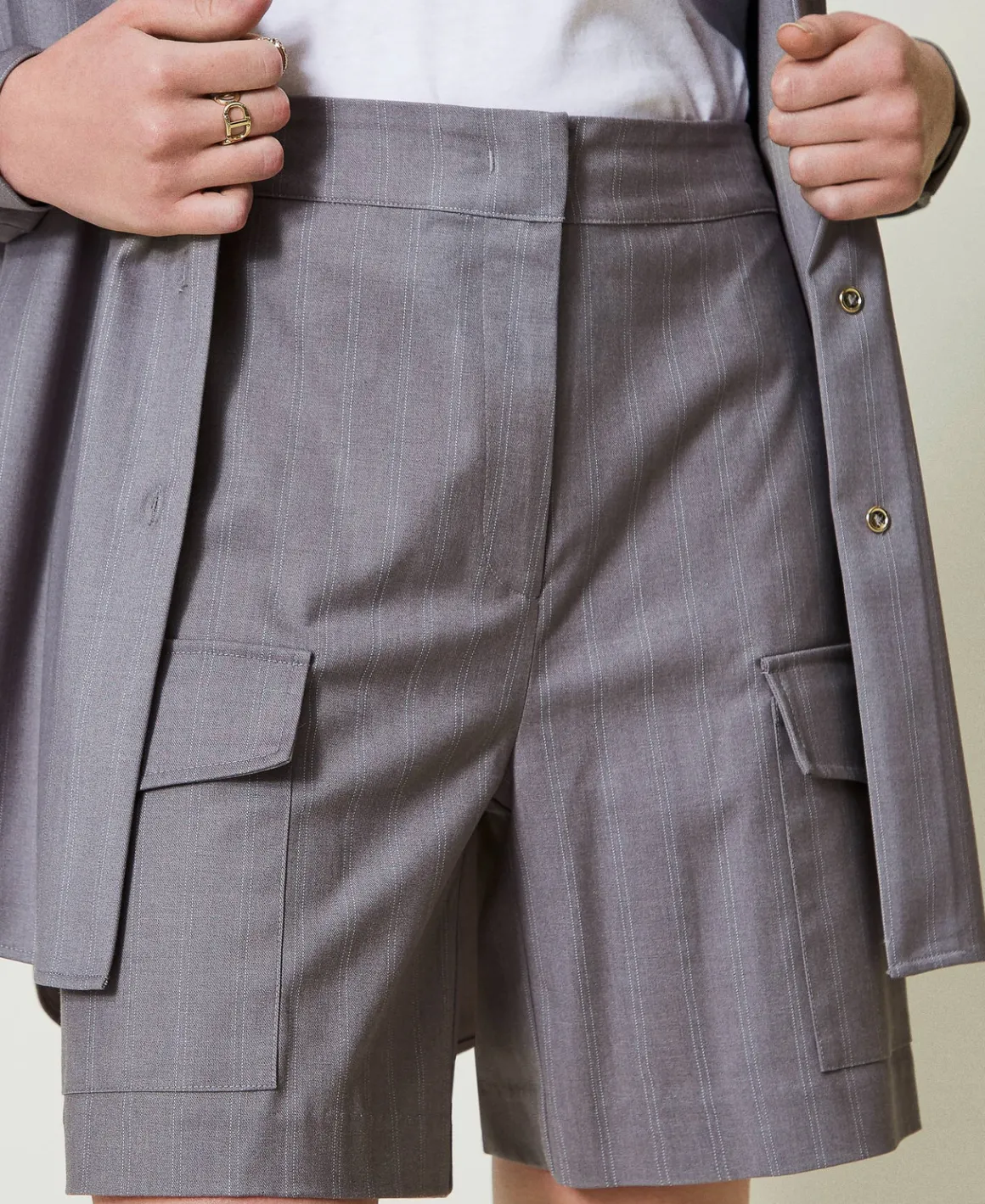 TWINSET Milano Bermuda Gessati Con Tasche | Shorts