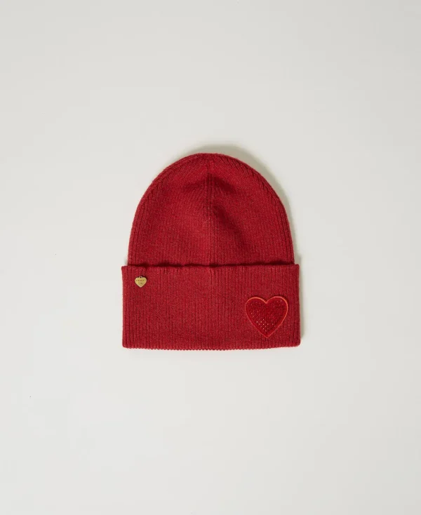 TWINSET Milano Berretto In Maglia Con Patch A Cuore | Cappelli