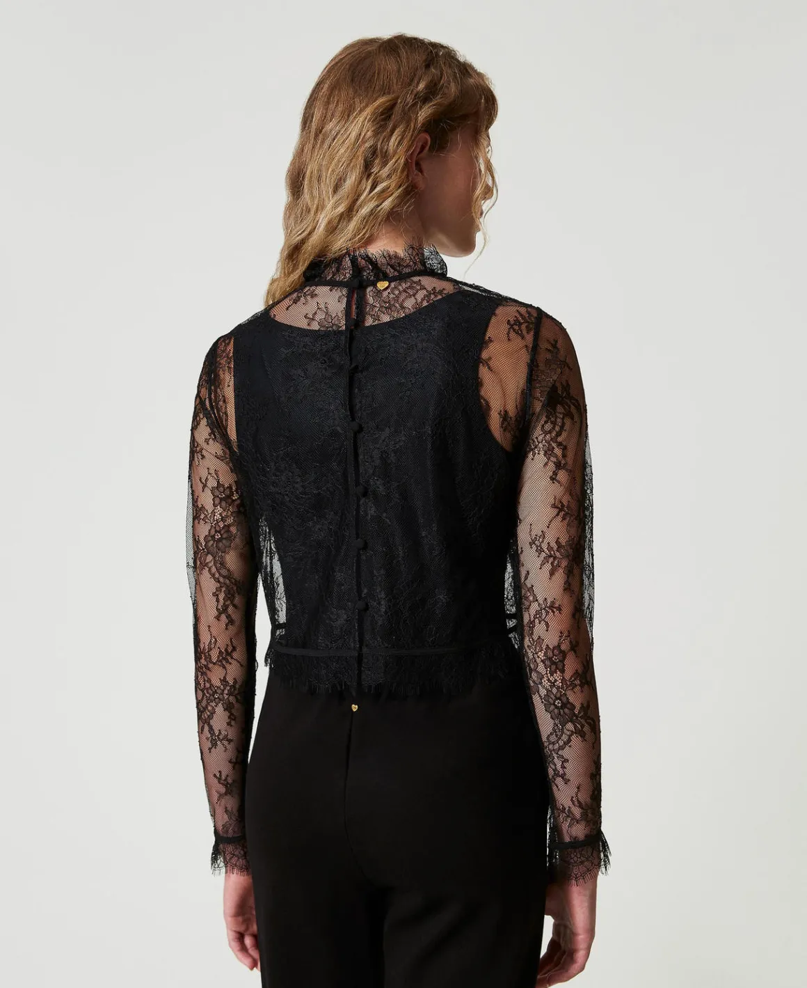 TWINSET Milano Blusa Cropped In Pizzo E Top | Bluse E Camicie