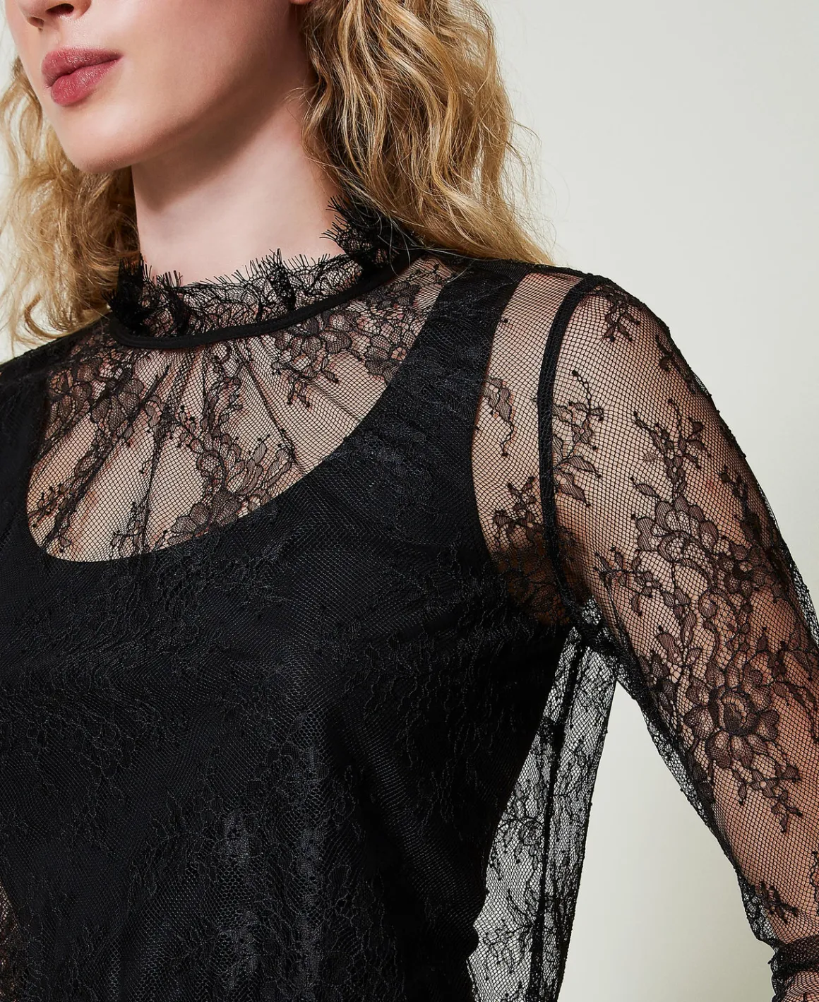 TWINSET Milano Blusa Cropped In Pizzo E Top | Bluse E Camicie