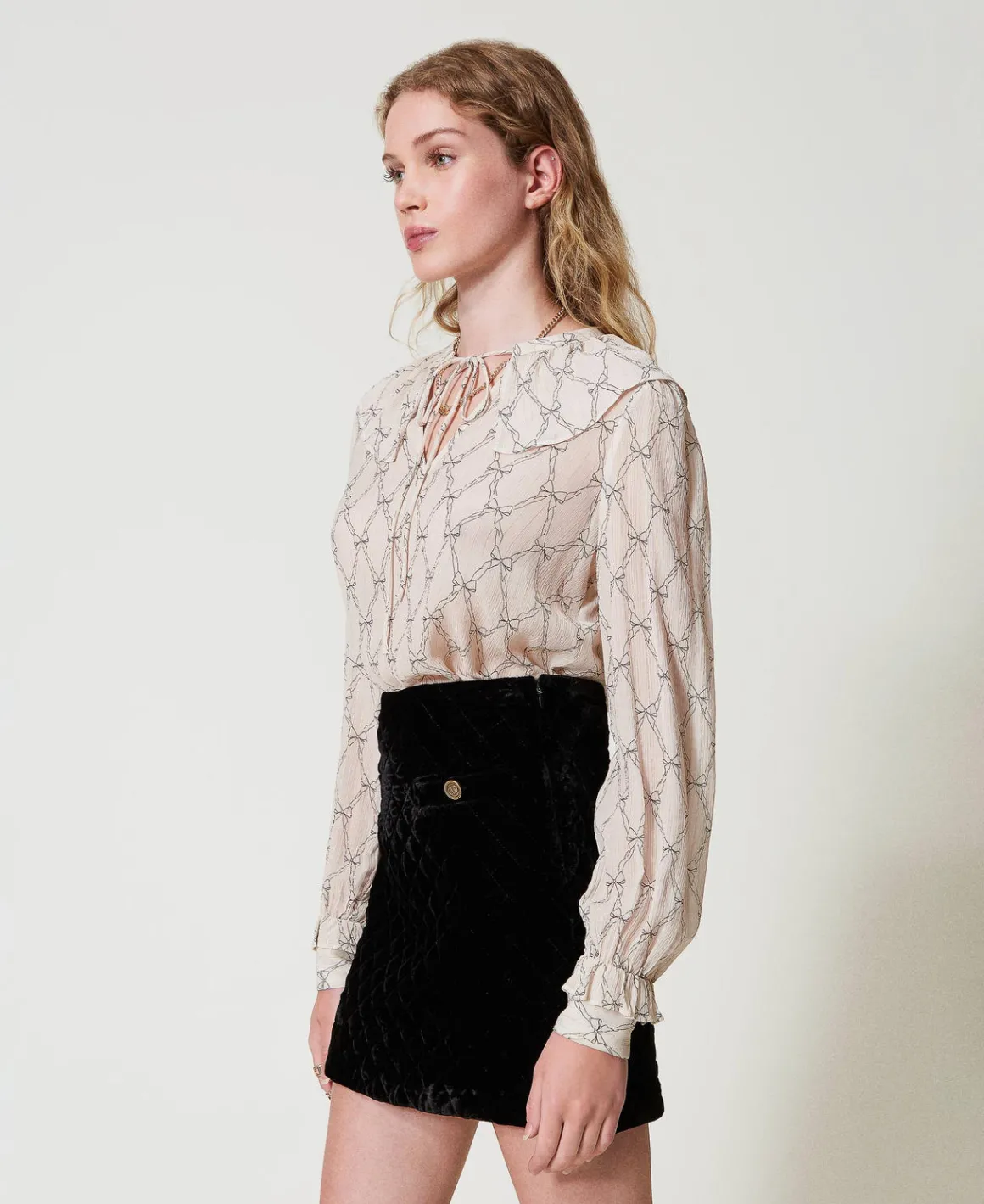 TWINSET Milano Blusa In Creponne Con Stampa Fiocchi | Bluse E Camicie