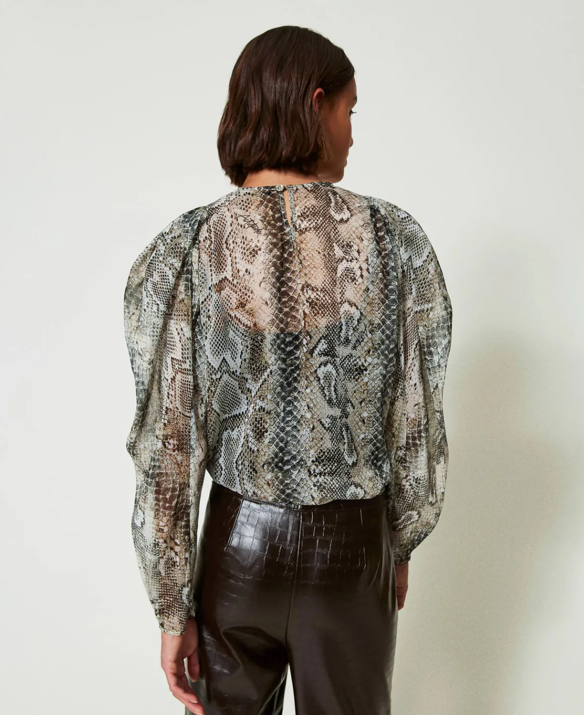 TWINSET Milano Blusa In Creponne Con Stampa Snake | Bluse E Camicie