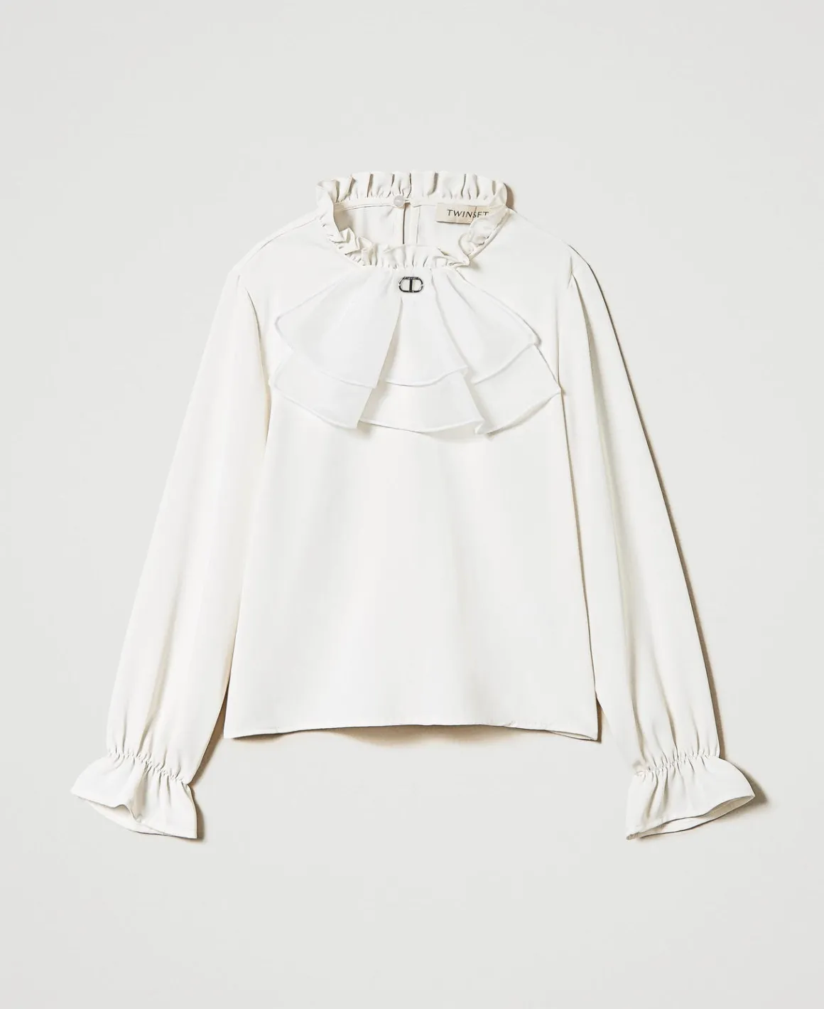 TWINSET Milano Blusa In Crêpe De Chine Con Jabot | Bluse E Camicie