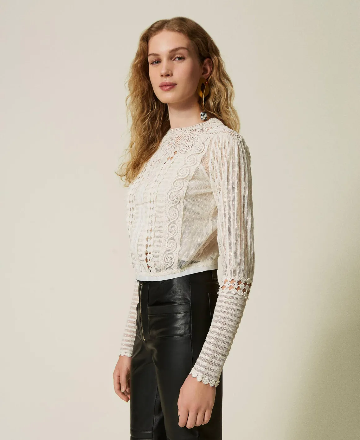 TWINSET Milano Blusa In Mussola Con Pizzo E Ricami | Bluse E Camicie
