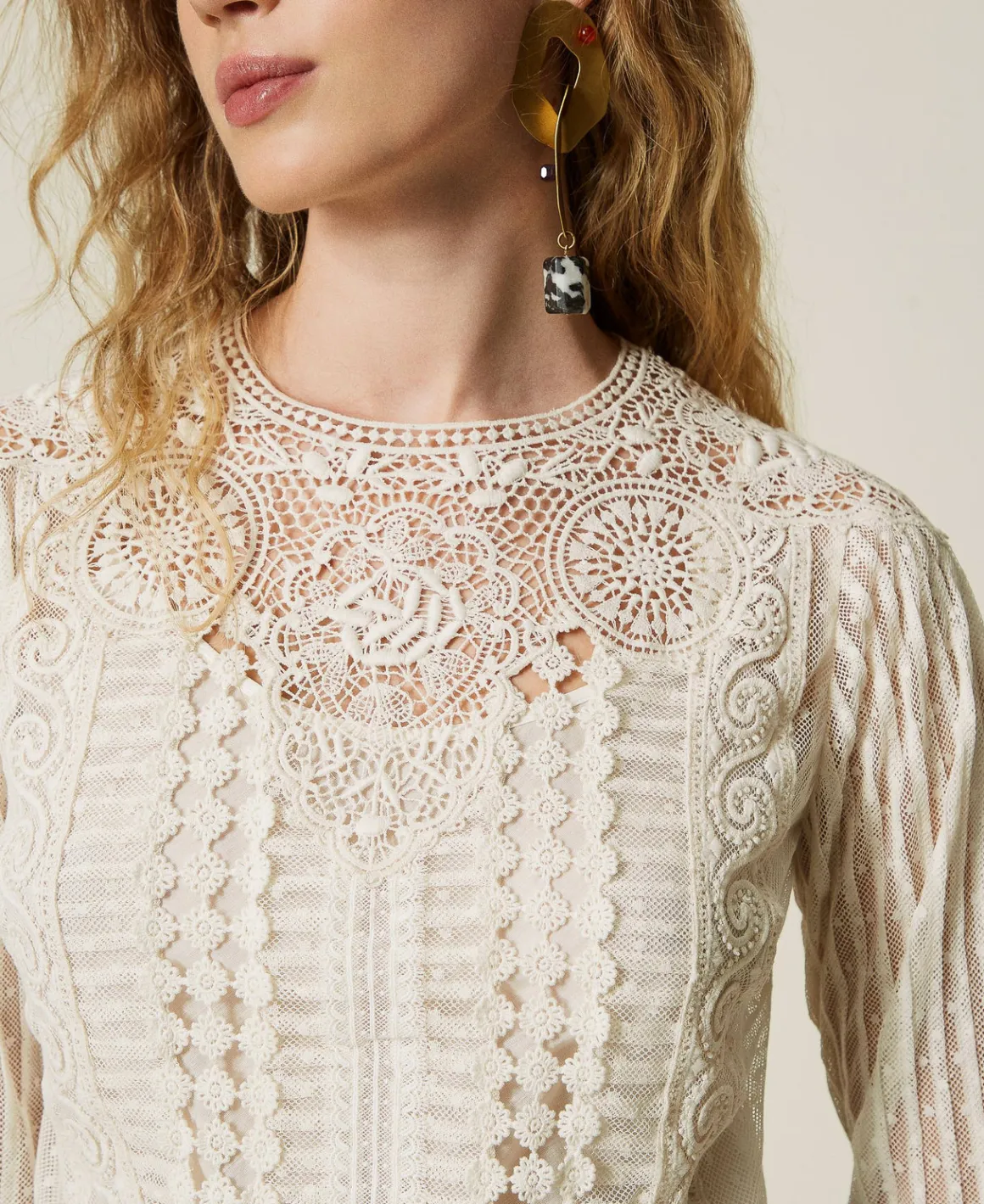 TWINSET Milano Blusa In Mussola Con Pizzo E Ricami | Bluse E Camicie