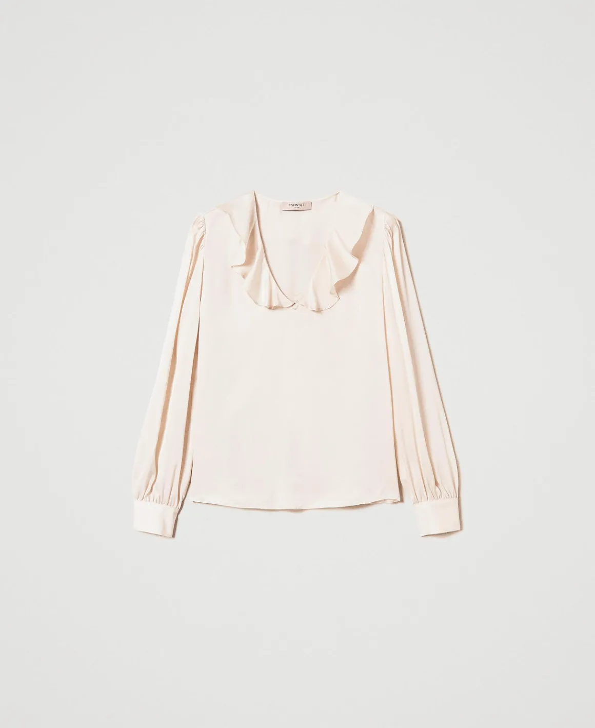 TWINSET Milano Blusa In Raso Con Volant | Bluse E Camicie