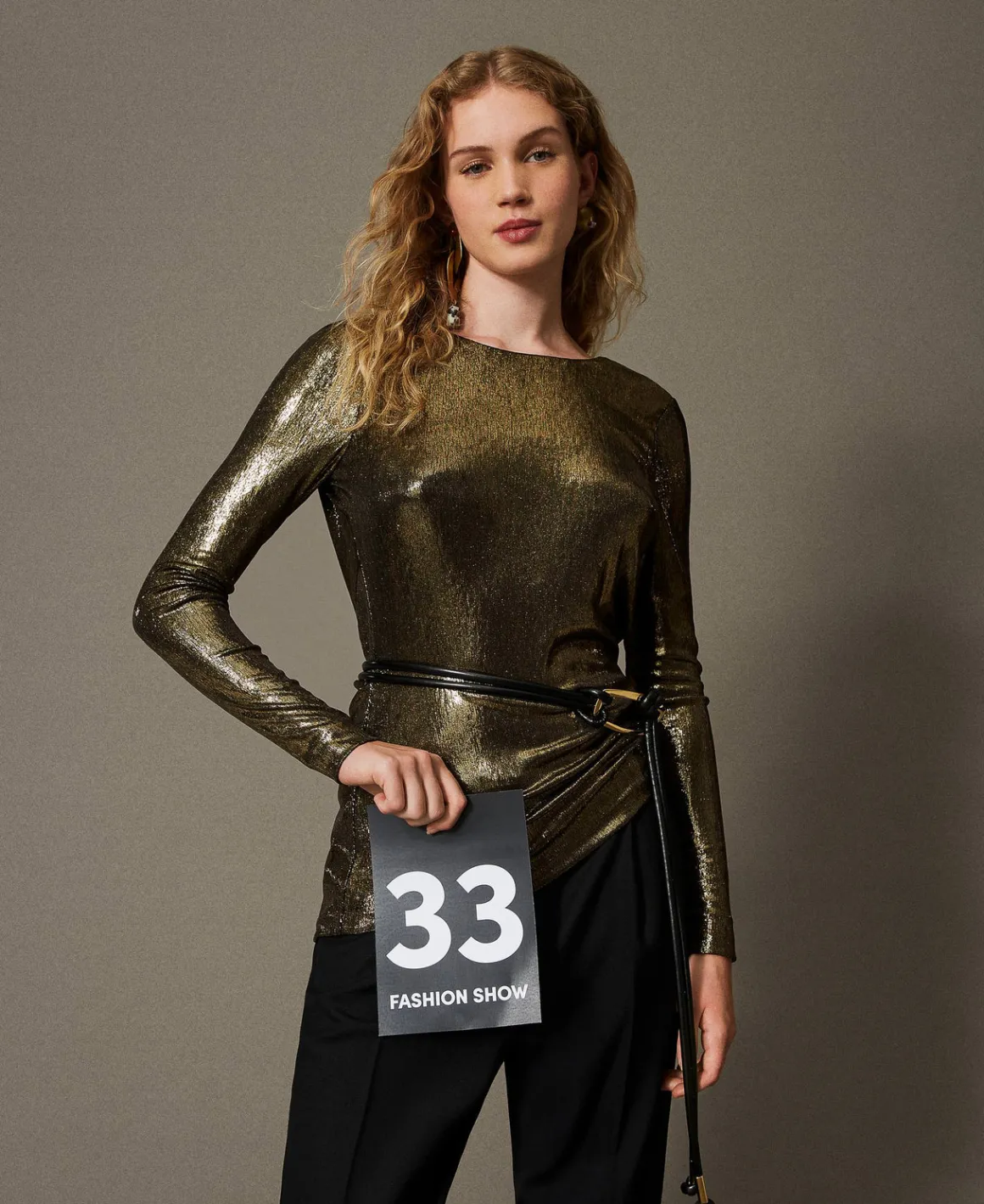 TWINSET Milano Blusa Laminata Con Nodo | Bluse E Camicie