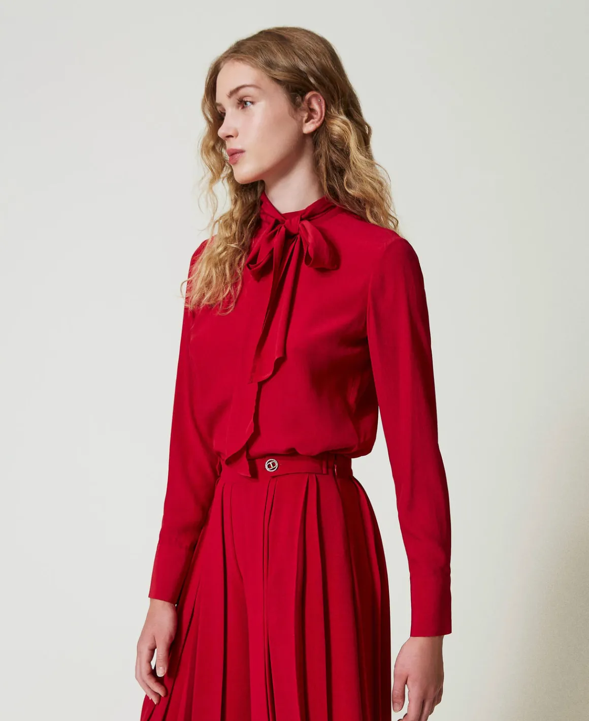 TWINSET Milano Blusa Misto Seta Con Fiocco | Bluse E Camicie