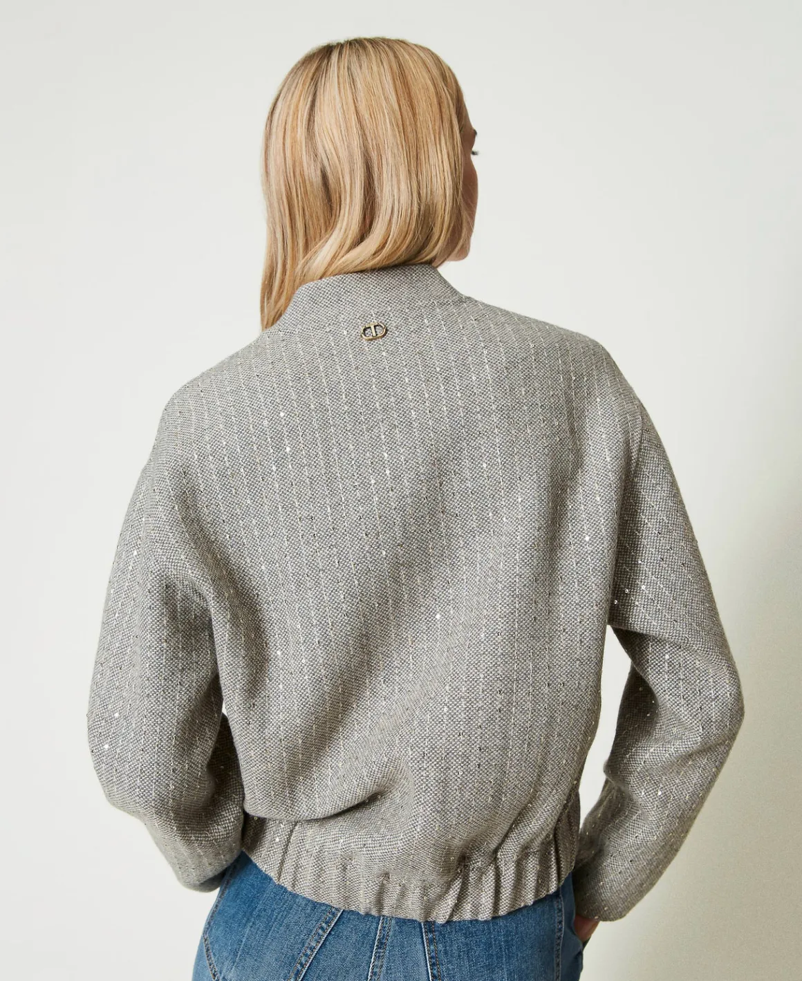 TWINSET Milano Bomber In Panno Double Con Paillettes | Giacche E Piumini