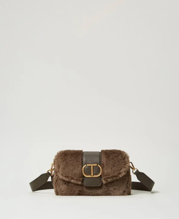 TWINSET Milano Borsa A Tracolla 'Amie' Media In Faux Fur | Borse A Mano | Borse A Spalla