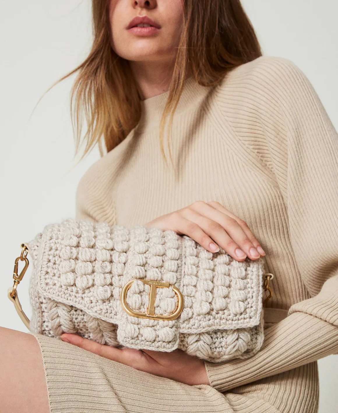 TWINSET Milano Borsa A Tracolla 'Amie' Media In Tricot | Borse A Spalla | Borse A Tracolla