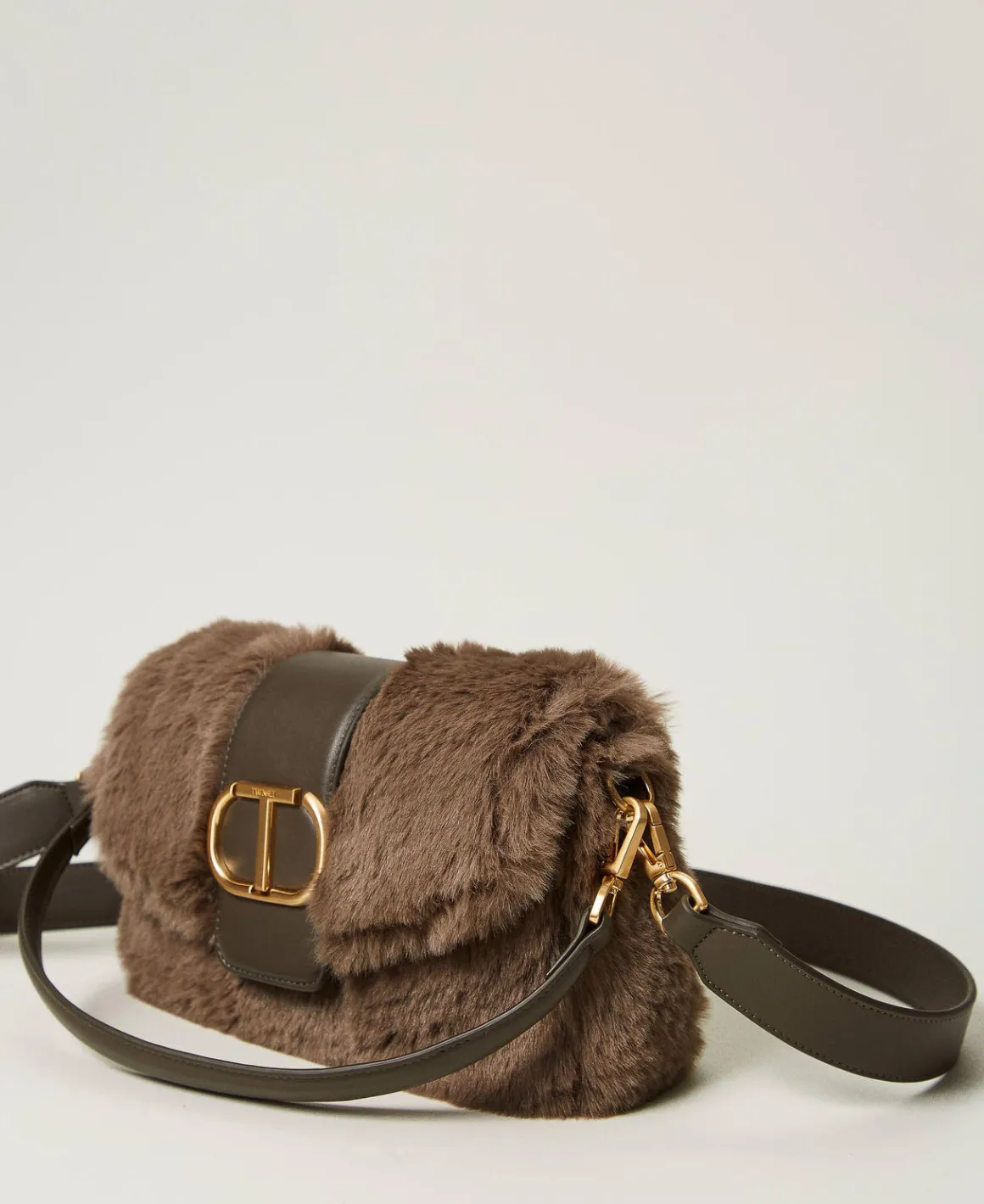 TWINSET Milano Borsa A Tracolla 'Amie' Media In Faux Fur | Borse A Mano | Borse A Spalla