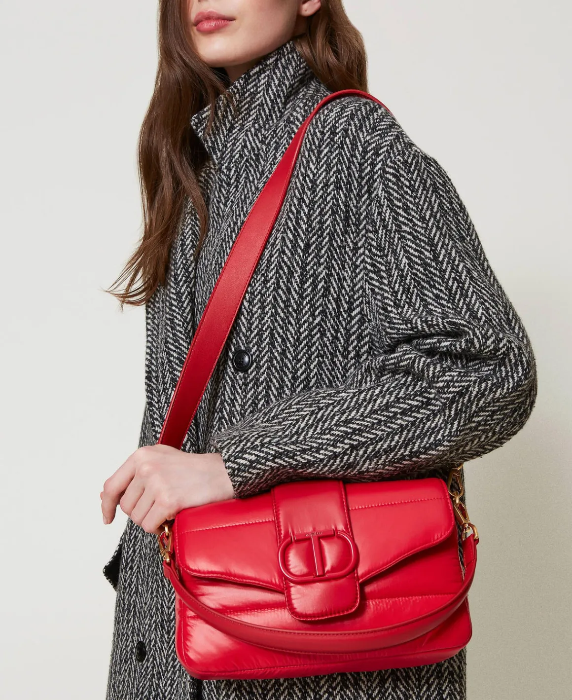 TWINSET Milano Borsa A Tracolla 'Amie Ski' Media In Nylon | Borse A Mano | Borse A Spalla