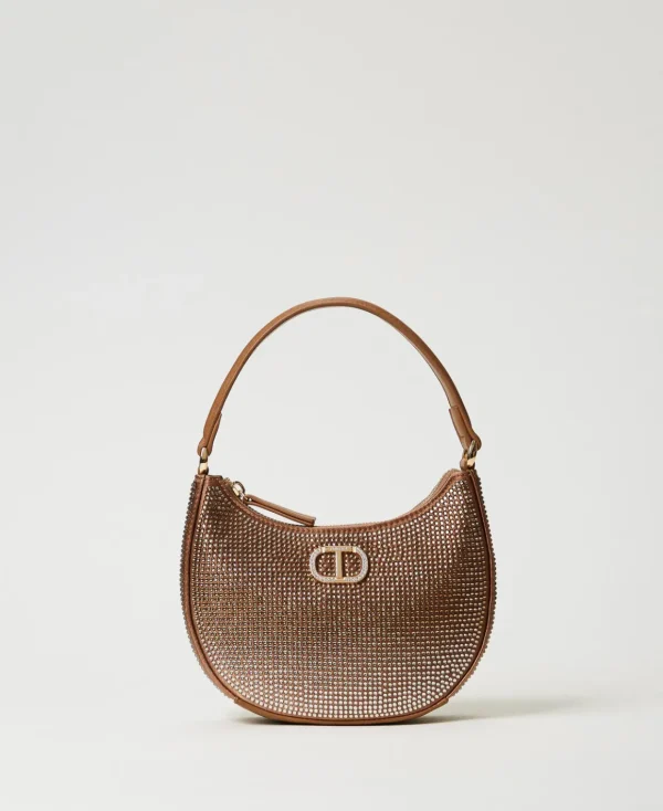 TWINSET Milano Borsa Hobo ‘Moon’ Con Strass | Borse Hobo | Borse A Mano