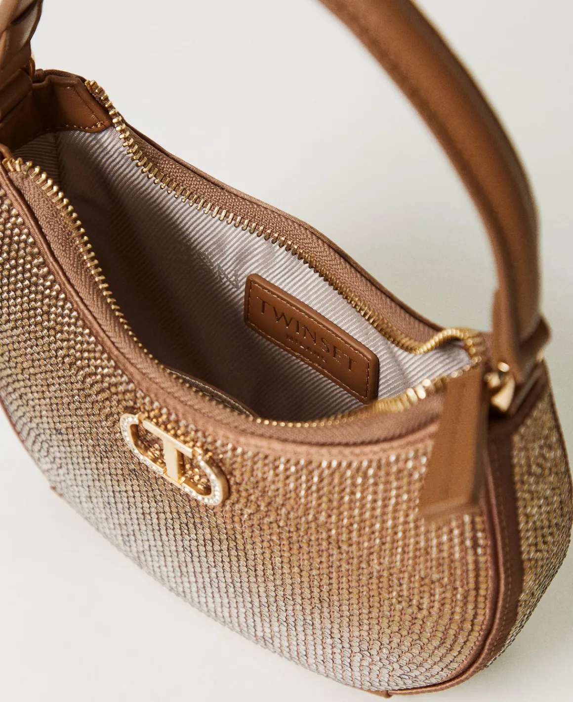 TWINSET Milano Borsa Hobo ‘Moon’ Con Strass | Borse Hobo | Borse A Mano