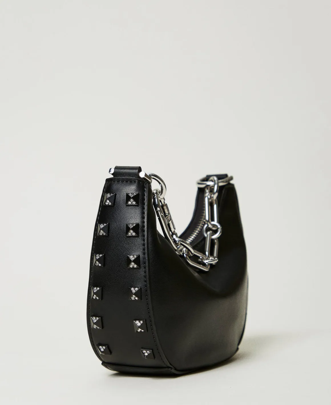 TWINSET Milano Borsa ‘Mini Croissant’ Con Borchie | Mini Borse | Borse Hobo
