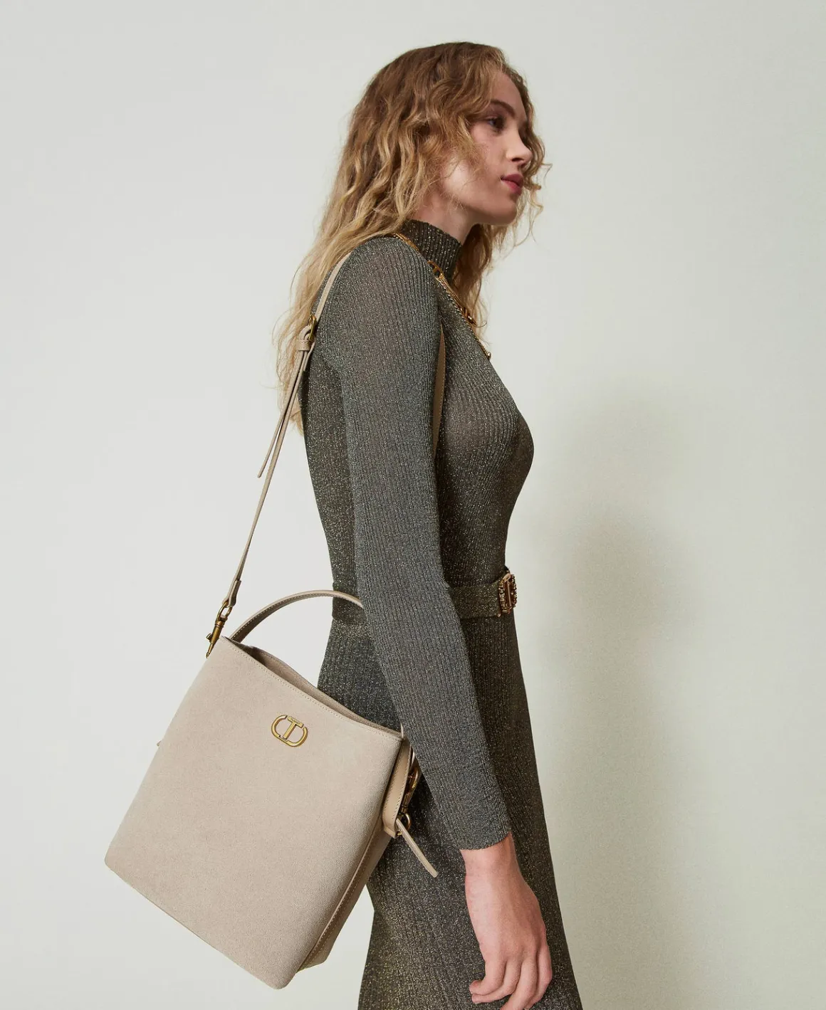 TWINSET Milano Borsa Secchiello ‘Chelsea’ In Pelle | Borse A Mano | Borse A Spalla
