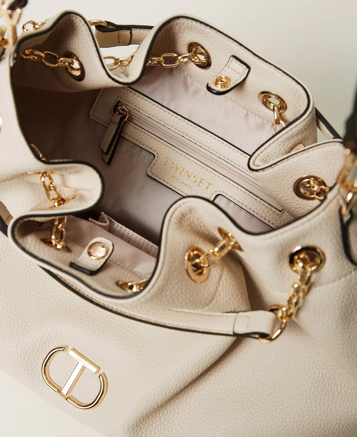 TWINSET Milano Borsa Shopper Con Oval T E Manici Coulisse | Borse Shopping | Borse A Mano