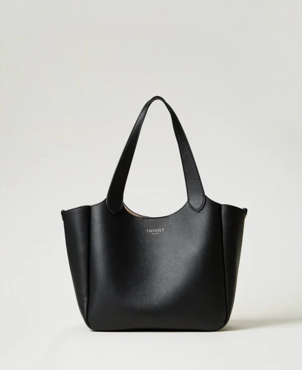 TWINSET Milano Borsa Shopper ‘Forever’ In Pelle | Borse A Mano | Borse A Spalla