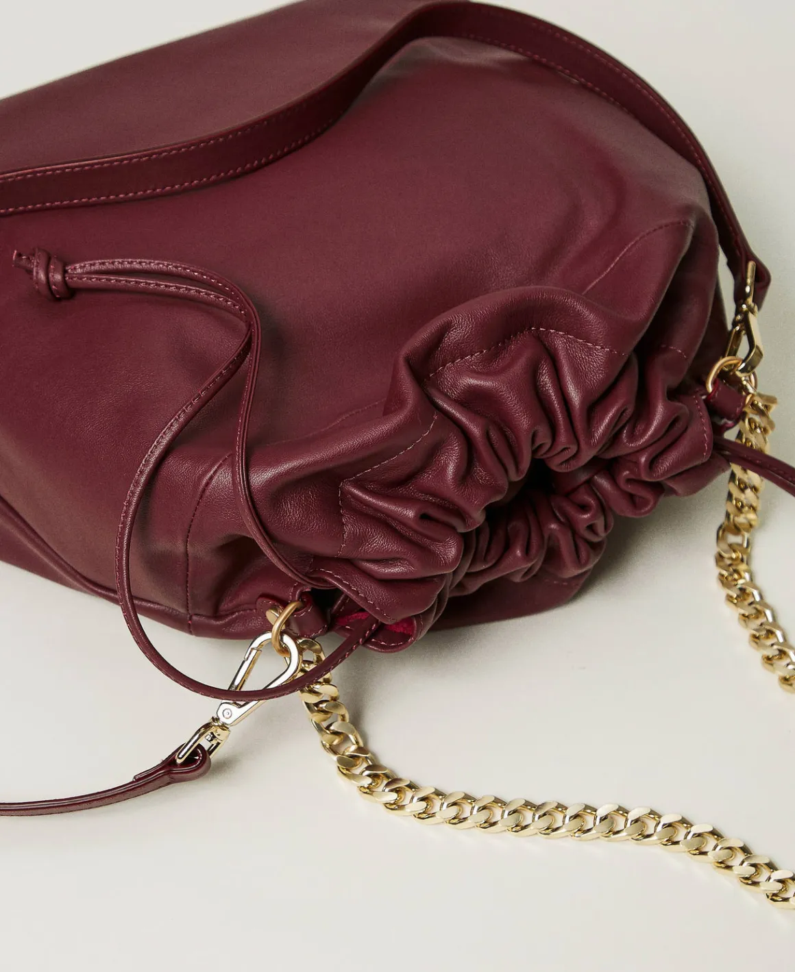 TWINSET Milano Borsa Shopper Media In Pelle Con Coulisse | Borse Shopping | Borse A Mano