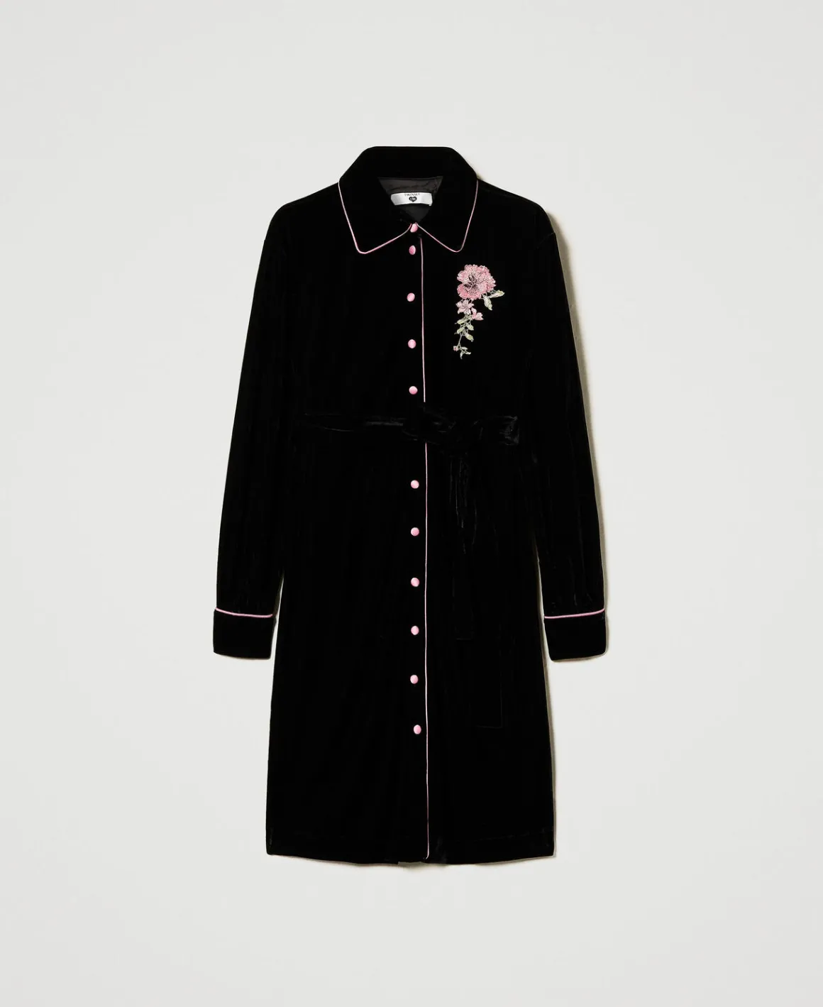 TWINSET Milano Camicia Da Notte In Velluto Con Ricamo | Intimo E Nightwear