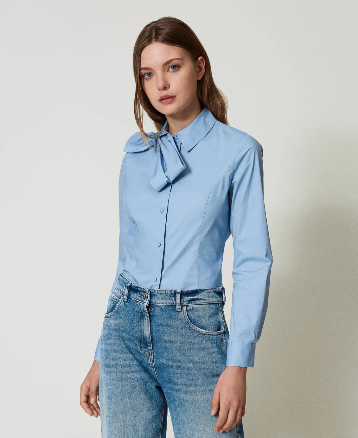 TWINSET Milano Camicia In Popeline Con Fiocco | Bluse E Camicie