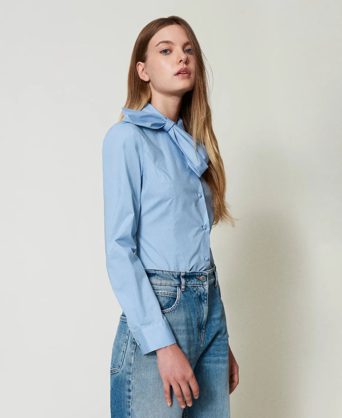 TWINSET Milano Camicia In Popeline Con Fiocco | Bluse E Camicie