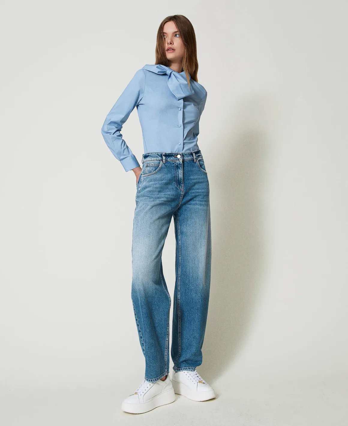 TWINSET Milano Camicia In Popeline Con Fiocco | Bluse E Camicie