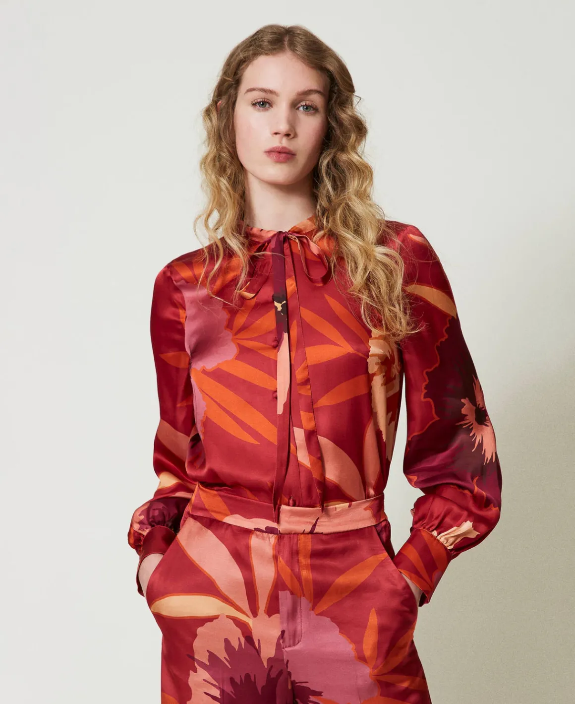 TWINSET Milano Camicia In Raso A Fiori | Bluse E Camicie