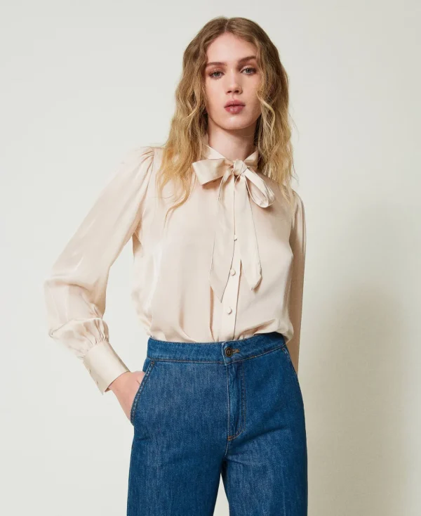 TWINSET Milano Camicia In Raso Con Fiocco | Bluse E Camicie