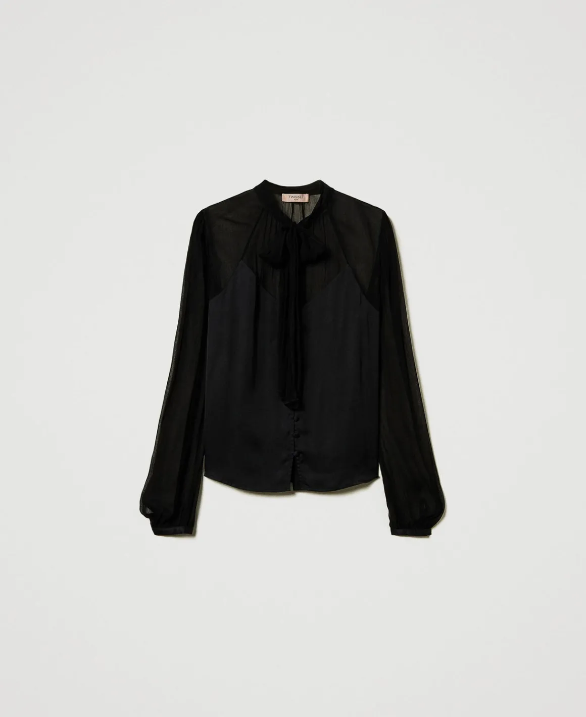 TWINSET Milano Camicia In Raso E Chiffon | Bluse E Camicie