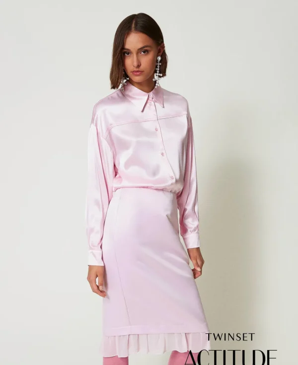 TWINSET Milano Camicia In Raso Martellato | Bluse E Camicie