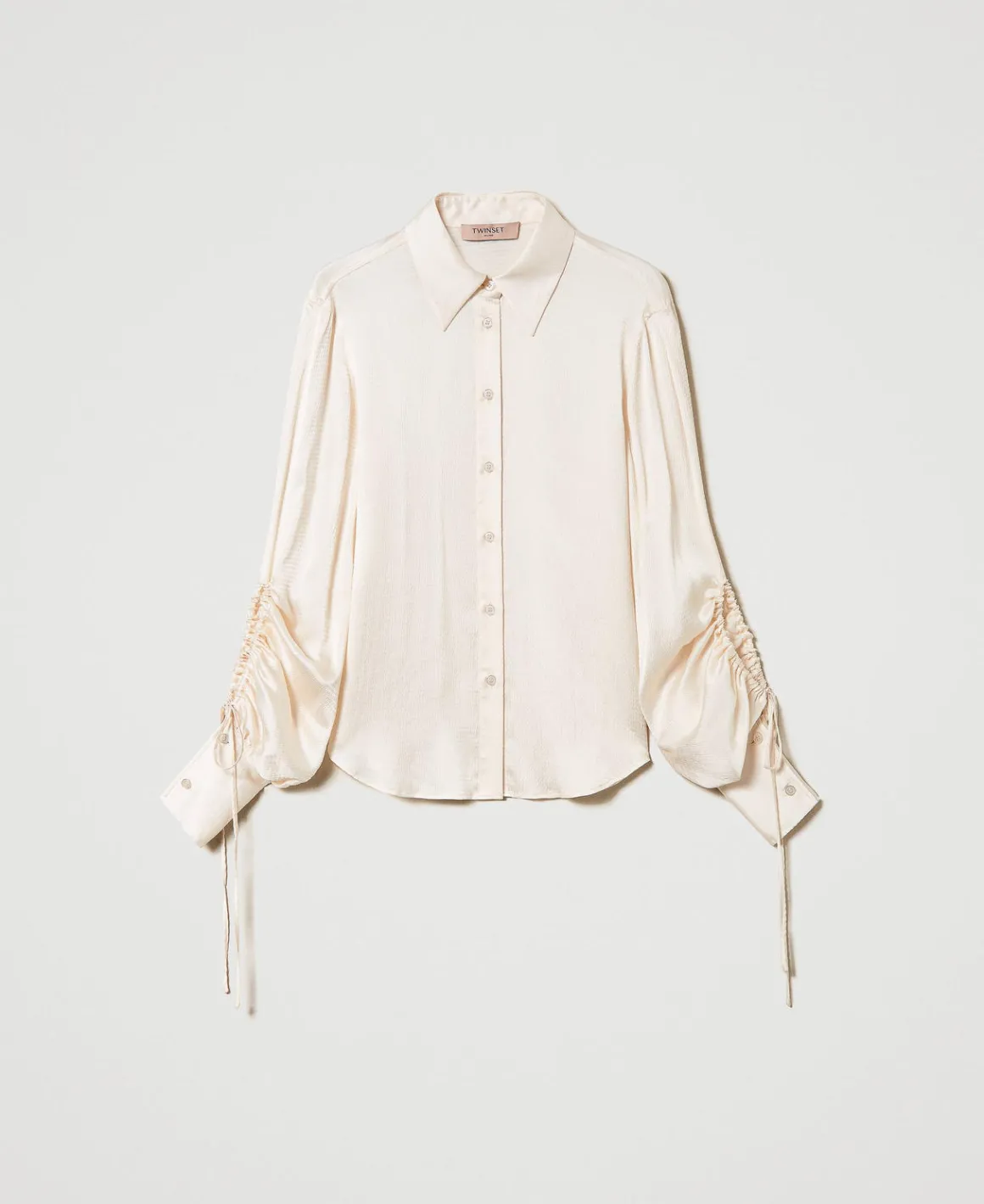 TWINSET Milano Camicia In Raso Martellato Con Oblò | Bluse E Camicie