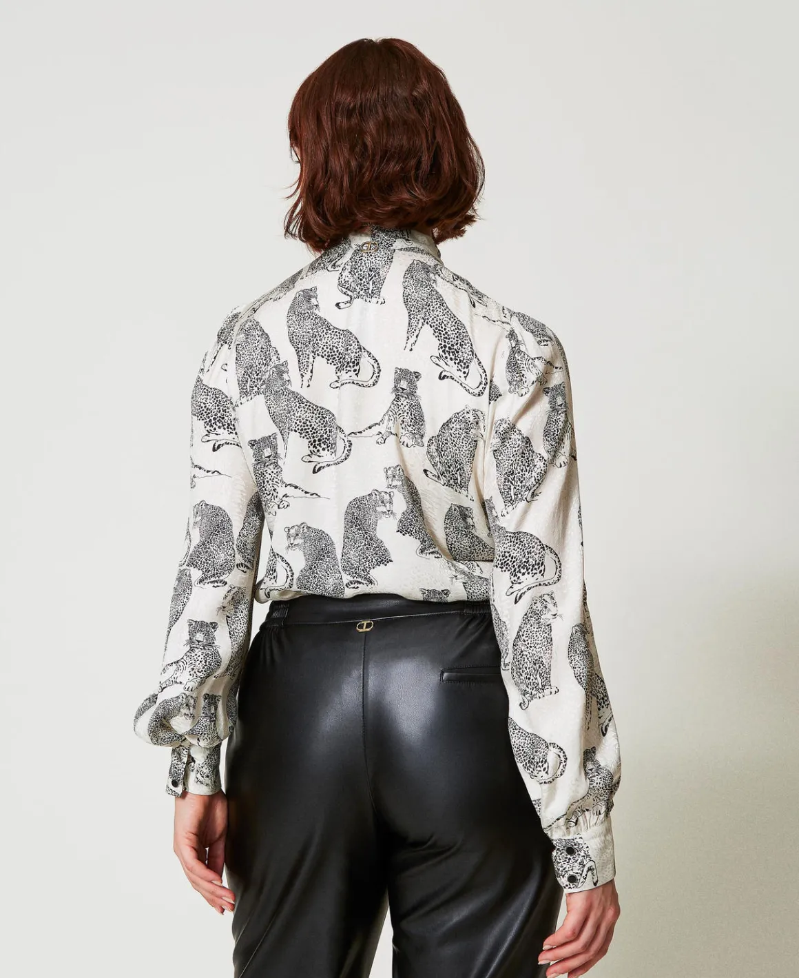 TWINSET Milano Camicia Jacquard Con Stampa Giaguaro | Bluse E Camicie