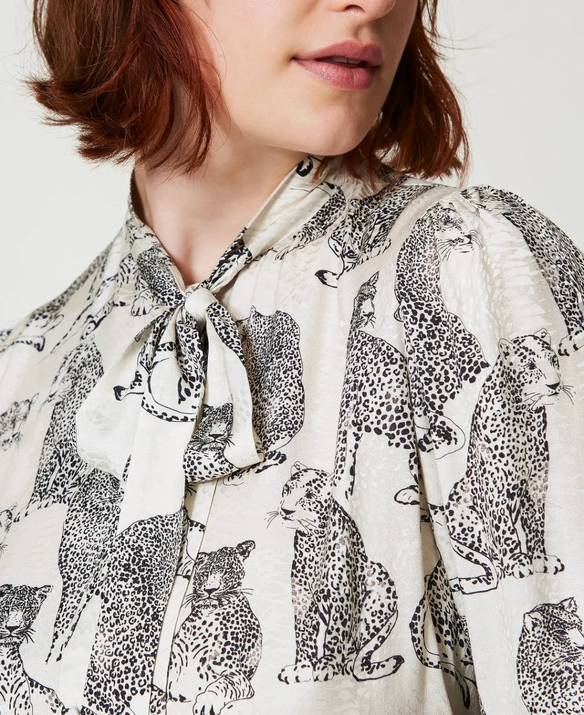 TWINSET Milano Camicia Jacquard Con Stampa Giaguaro | Bluse E Camicie