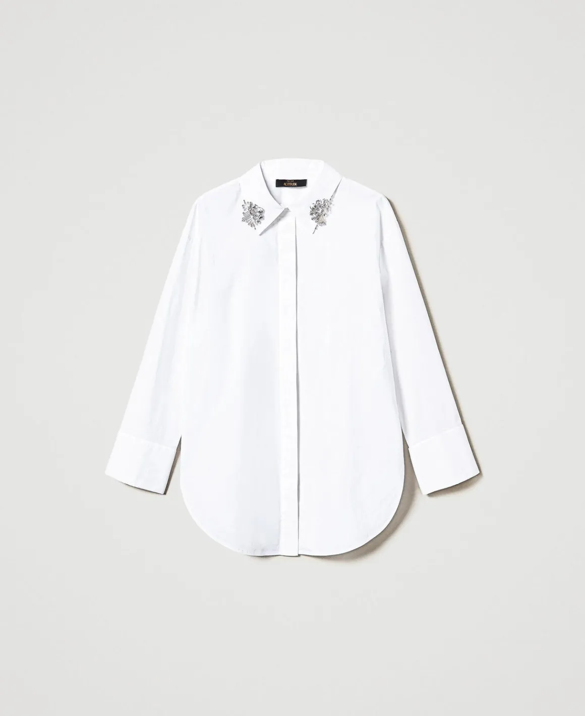TWINSET Milano Camicia Over In Popeline Con Ricami | Bluse E Camicie