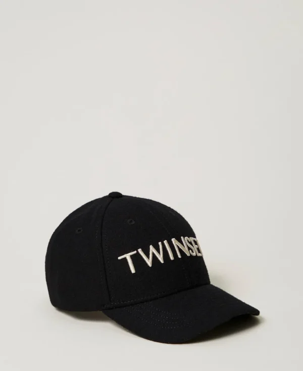 TWINSET Milano Cappello Da Baseball In Panno Con Logo | Accessori