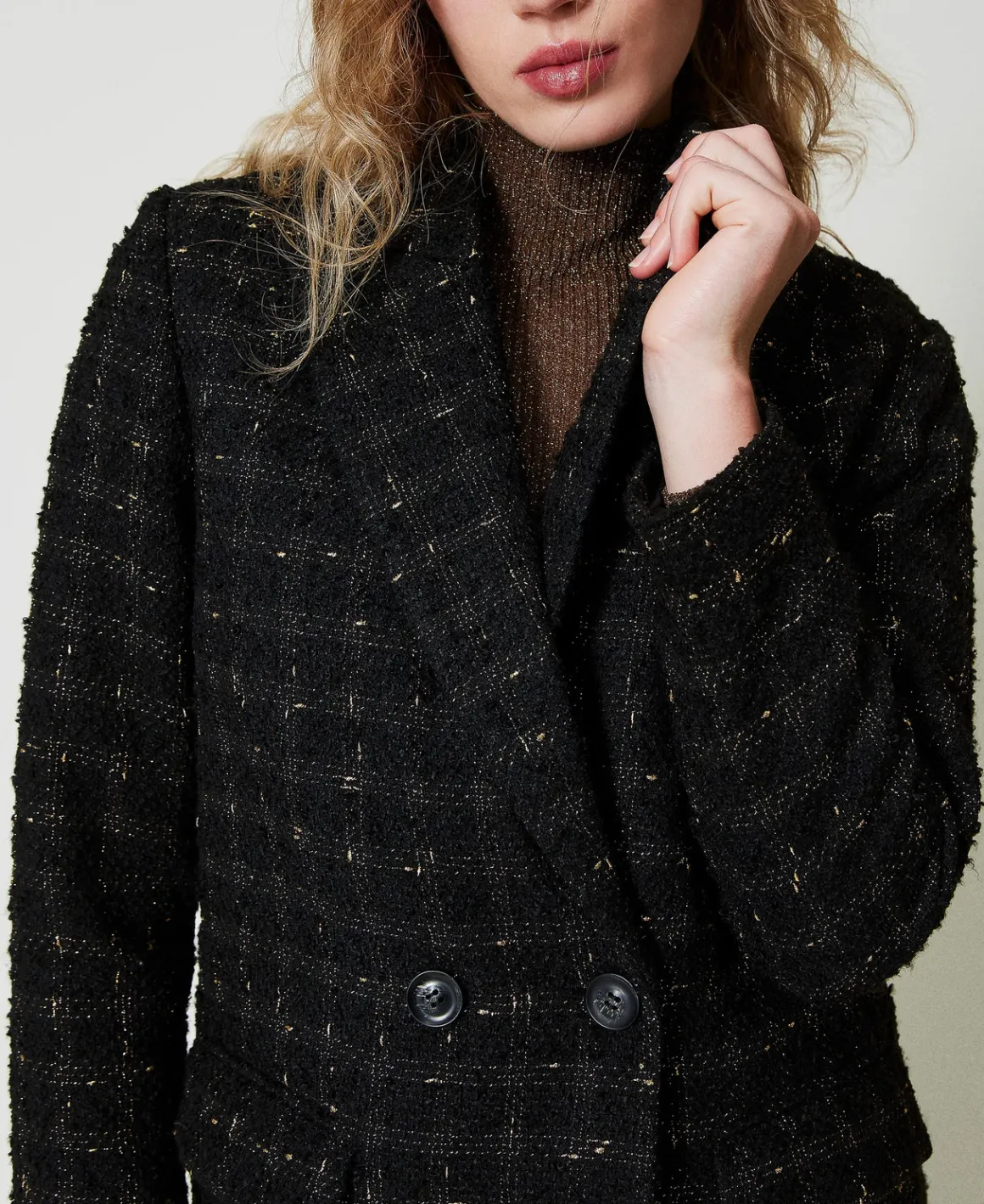 TWINSET Milano Cappotto Bouclé A Disegno Check | Cappotti E Trench