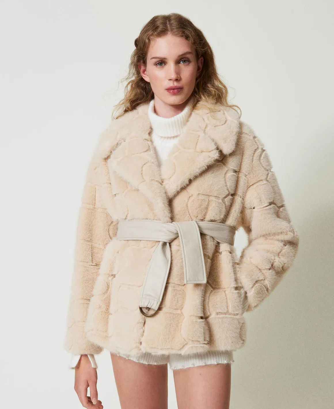 TWINSET Milano Cappotto Corto In Faux Fur Con Oval T | Cappotti E Trench