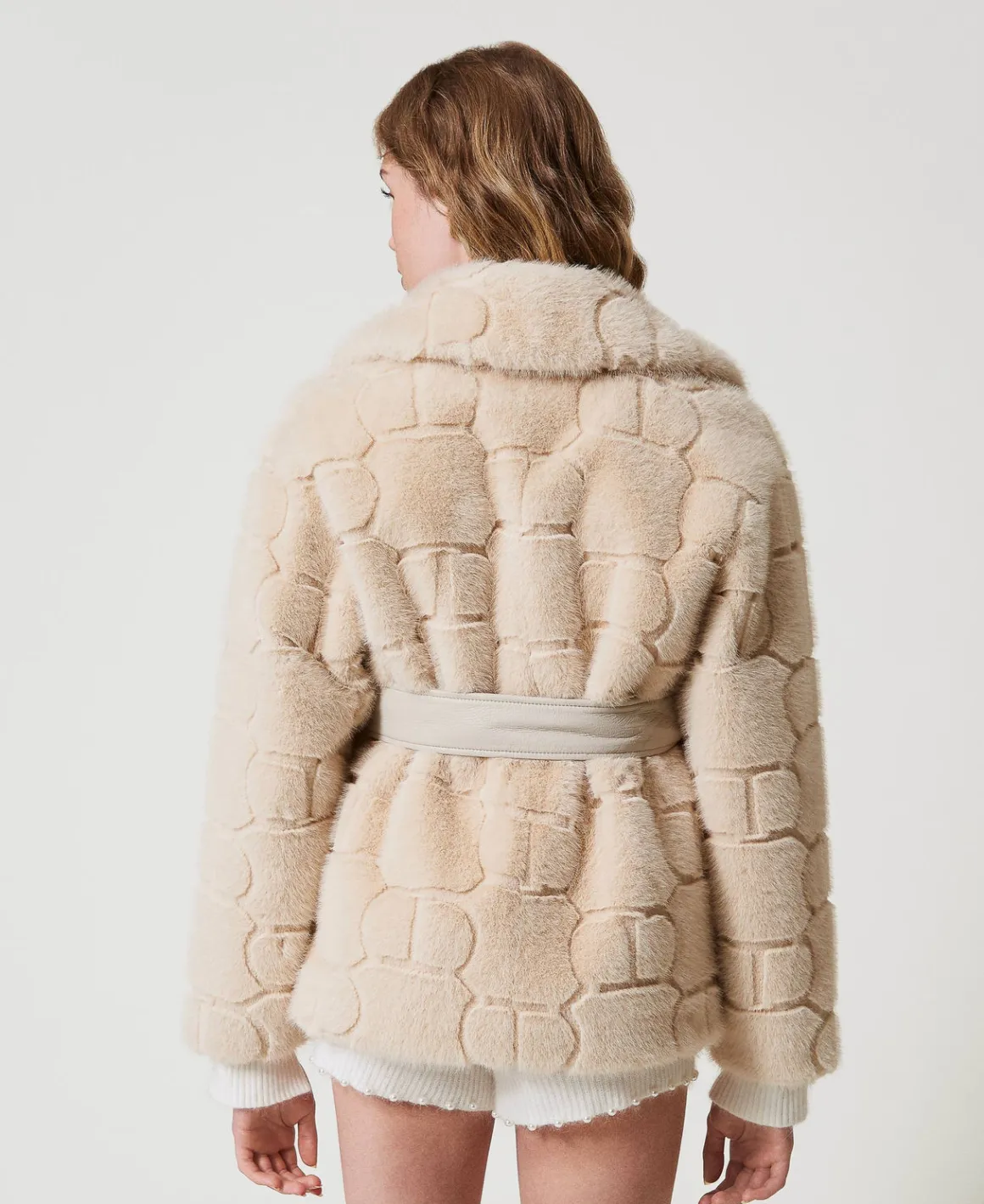 TWINSET Milano Cappotto Corto In Faux Fur Con Oval T | Cappotti E Trench