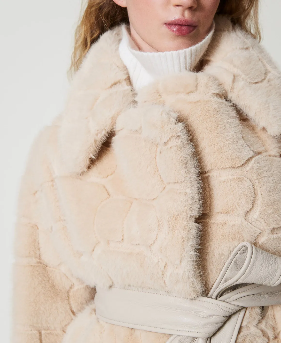 TWINSET Milano Cappotto Corto In Faux Fur Con Oval T | Cappotti E Trench