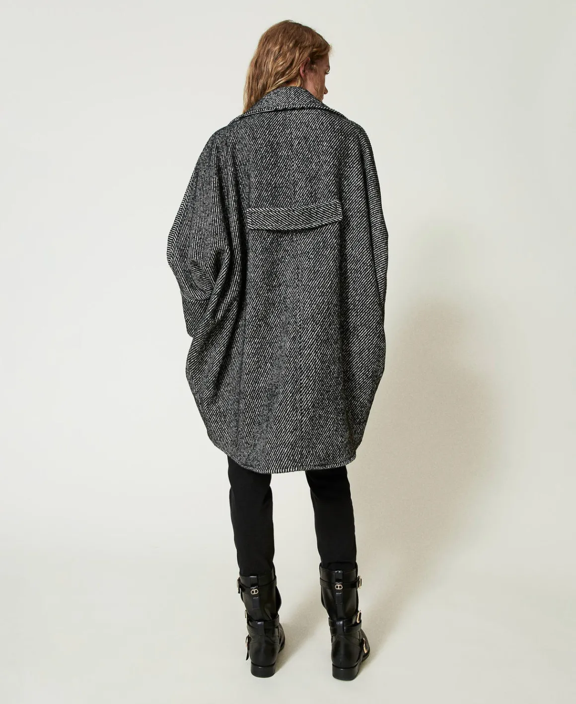 TWINSET Milano Cappotto Corto In Panno Bicolor | Cappotti E Trench