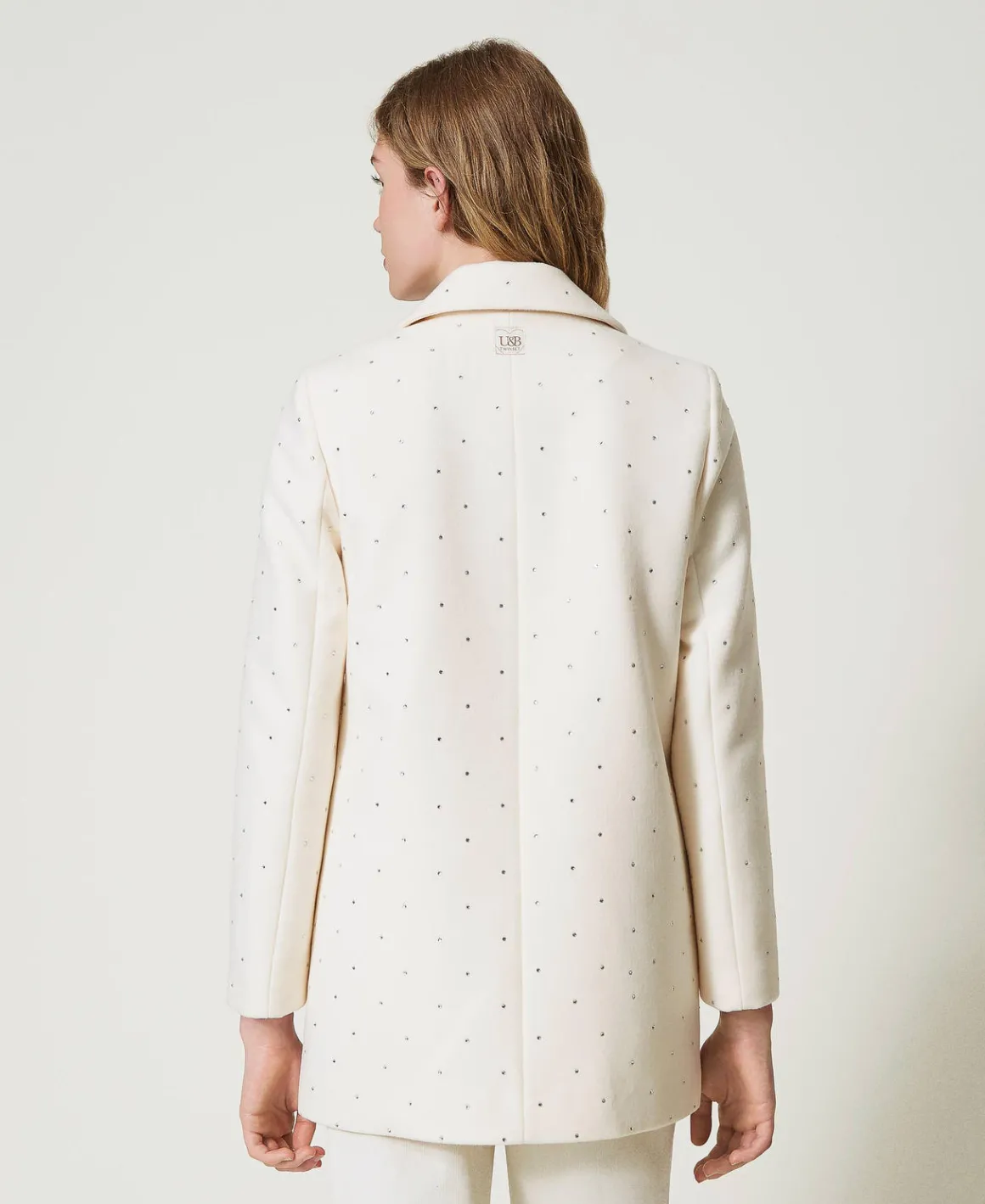 TWINSET Milano Cappotto Corto In Panno Con Strass | Cappotti E Trench