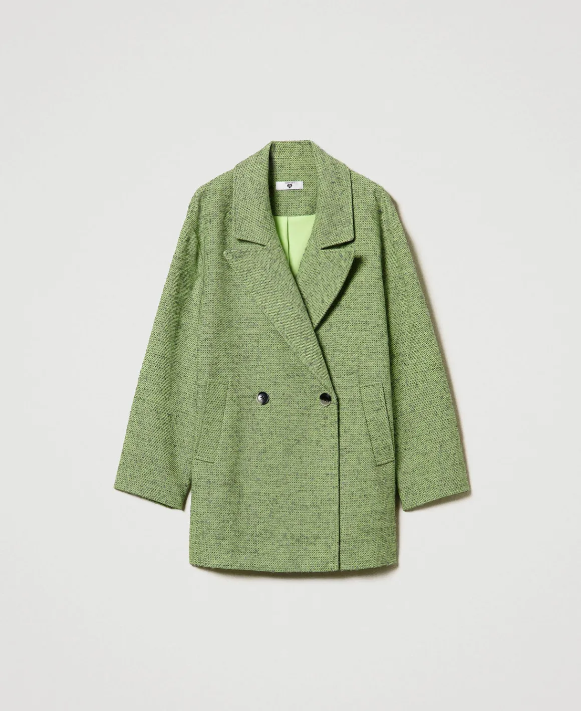 TWINSET Milano Cappotto Corto Spinato Bicolore | Cappotti E Trench