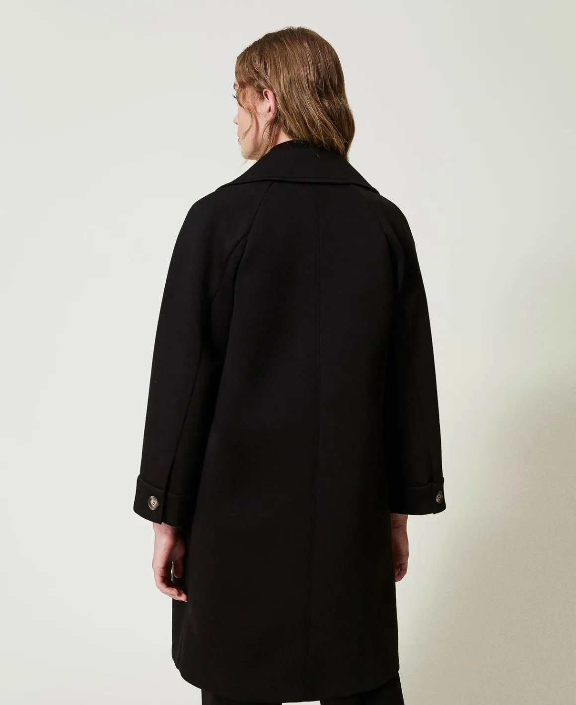 TWINSET Milano Cappotto Doppiopetto In Tessuto Scuba | Cappotti E Trench