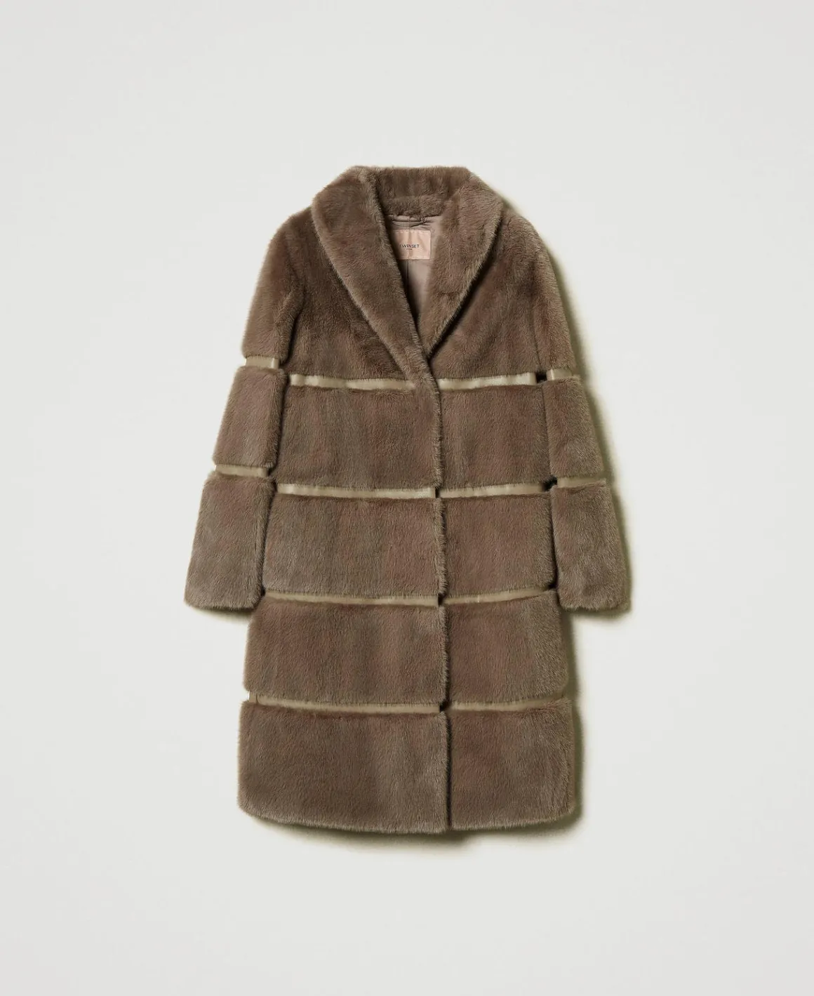 TWINSET Milano Cappotto In Faux Fur Con Intarsi | Cappotti E Trench