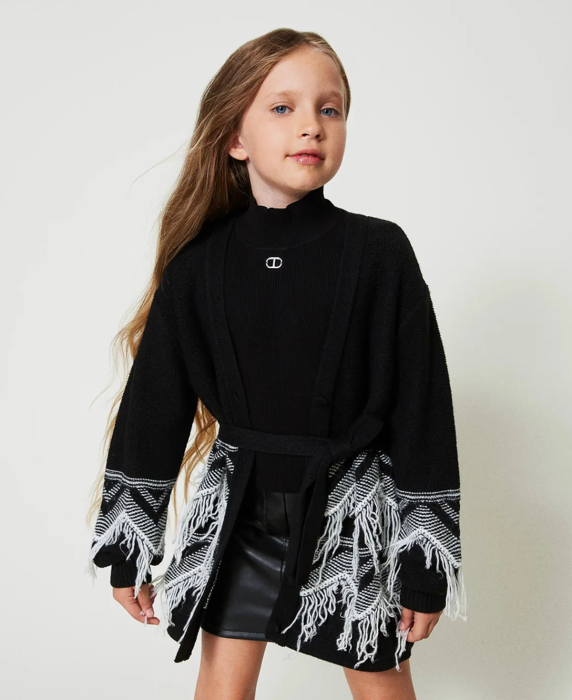 TWINSET Milano Cappotto In Maglia Misto Lana Con Frange | Giacche E Capispalla