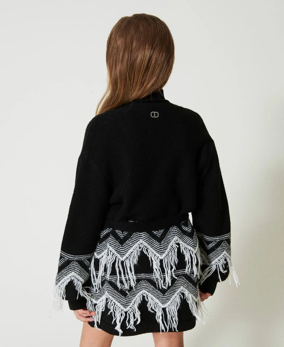 TWINSET Milano Cappotto In Maglia Misto Lana Con Frange | Giacche E Capispalla