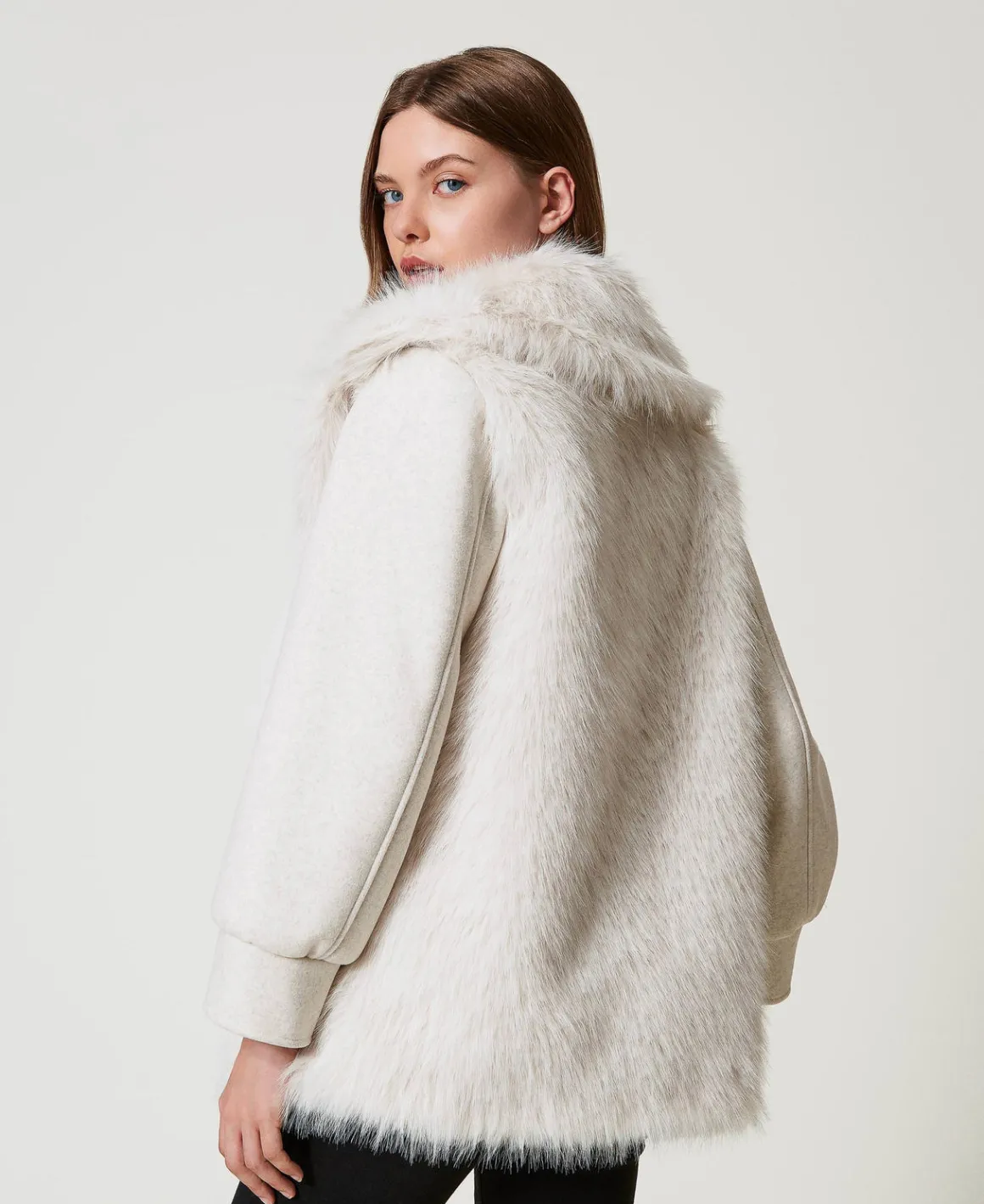 TWINSET Milano Cappotto In Panno E Faux Fur | Cappotti E Trench