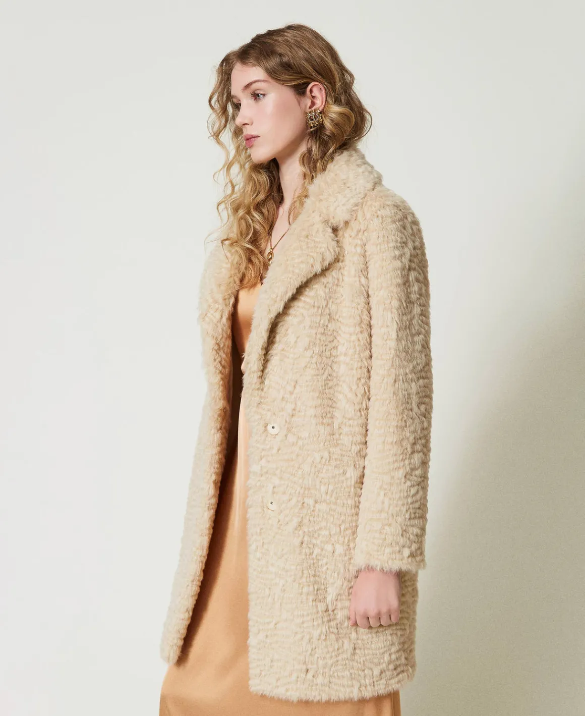 TWINSET Milano Cappotto Longuette In Faux Fur | Cappotti E Trench